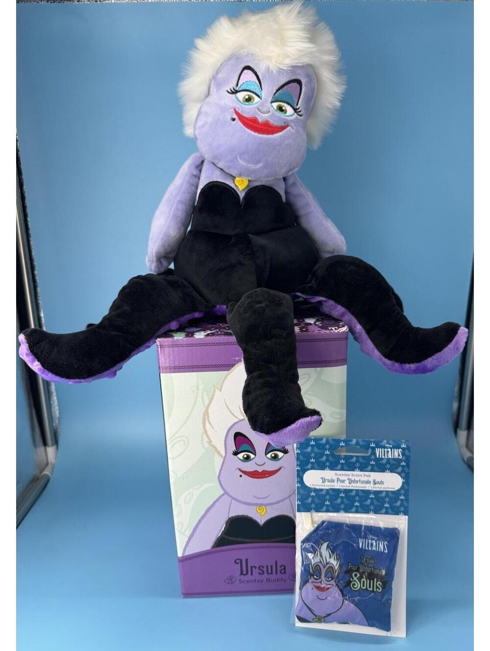 NEW RETIRED Disney Ursula Little Mermaid Villains Scentsy Buddy With Scent Pak